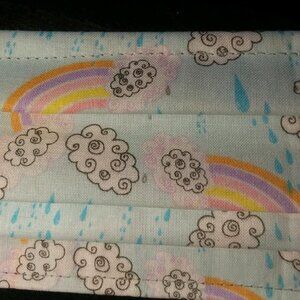 Kids Face Mask Clouds And Rainbows